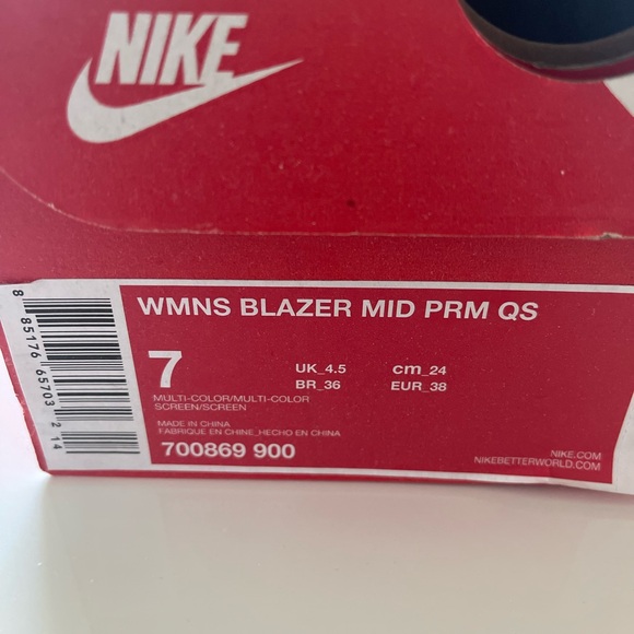 LIMITED EDITION Nike Blazer Mid PRM QS Iridescent WORN ONCE - Picture 8 of 8